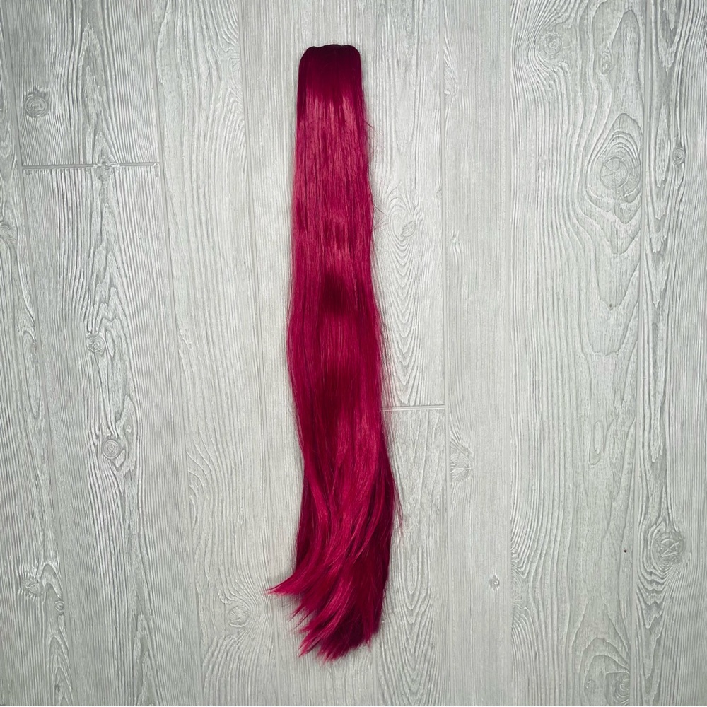 Clip on red auburn pony tail / wig hair extension for red auburn hair Halloween